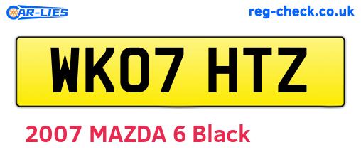 WK07HTZ are the vehicle registration plates.