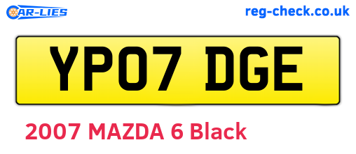 YP07DGE are the vehicle registration plates.