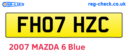 FH07HZC are the vehicle registration plates.