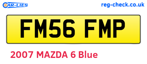 FM56FMP are the vehicle registration plates.