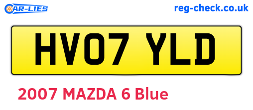 HV07YLD are the vehicle registration plates.