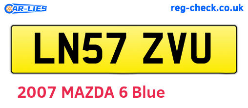 LN57ZVU are the vehicle registration plates.