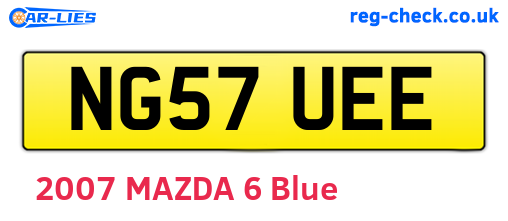 NG57UEE are the vehicle registration plates.