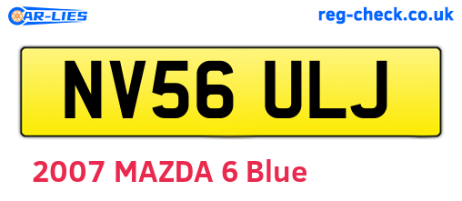 NV56ULJ are the vehicle registration plates.
