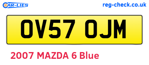 OV57OJM are the vehicle registration plates.