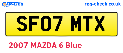 SF07MTX are the vehicle registration plates.