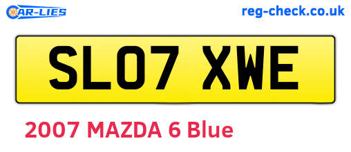 SL07XWE are the vehicle registration plates.