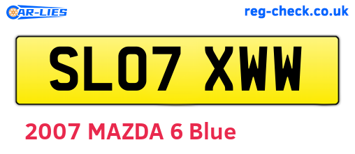SL07XWW are the vehicle registration plates.