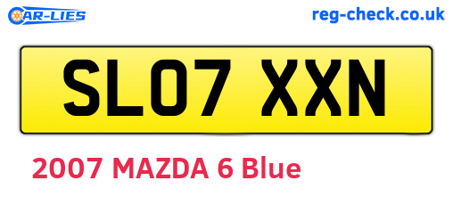 SL07XXN are the vehicle registration plates.