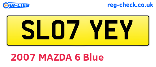 SL07YEY are the vehicle registration plates.