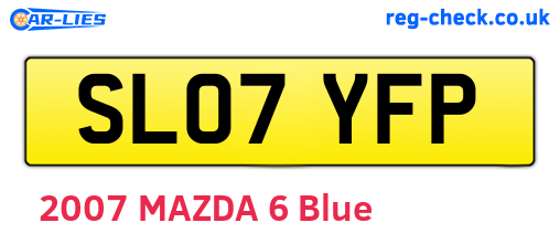 SL07YFP are the vehicle registration plates.
