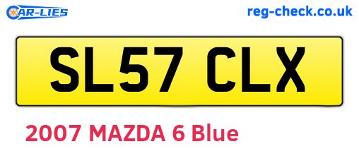 SL57CLX are the vehicle registration plates.