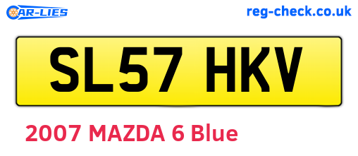 SL57HKV are the vehicle registration plates.