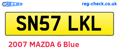 SN57LKL are the vehicle registration plates.