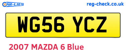 WG56YCZ are the vehicle registration plates.
