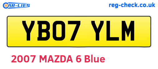 YB07YLM are the vehicle registration plates.