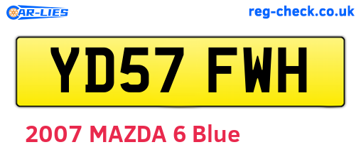 YD57FWH are the vehicle registration plates.