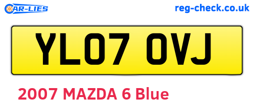 YL07OVJ are the vehicle registration plates.
