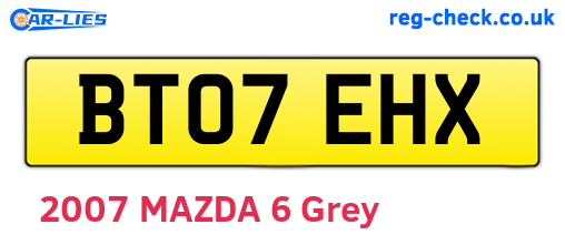 BT07EHX are the vehicle registration plates.