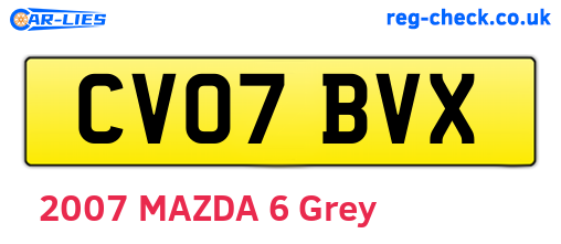 CV07BVX are the vehicle registration plates.