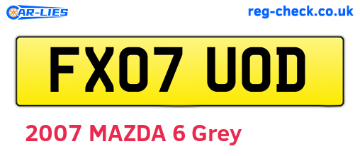 FX07UOD are the vehicle registration plates.