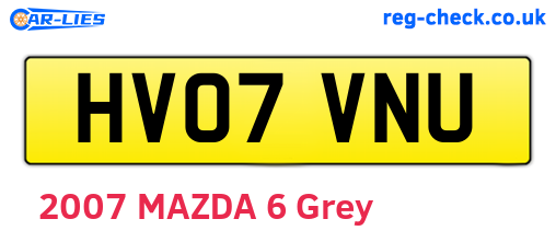 HV07VNU are the vehicle registration plates.