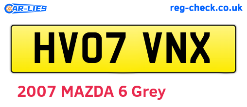 HV07VNX are the vehicle registration plates.