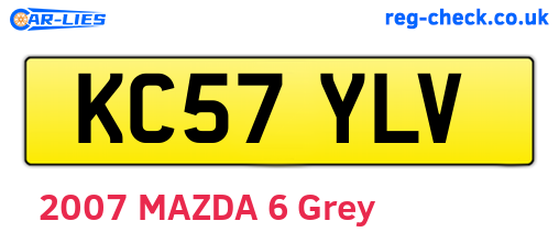 KC57YLV are the vehicle registration plates.