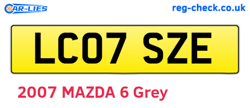 LC07SZE are the vehicle registration plates.