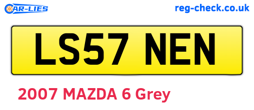 LS57NEN are the vehicle registration plates.