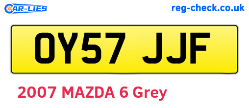 OY57JJF are the vehicle registration plates.