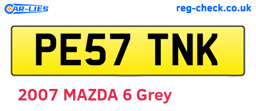 PE57TNK are the vehicle registration plates.