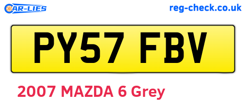 PY57FBV are the vehicle registration plates.