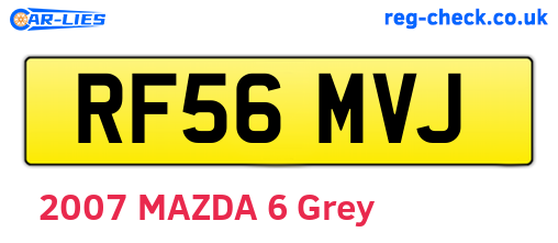 RF56MVJ are the vehicle registration plates.