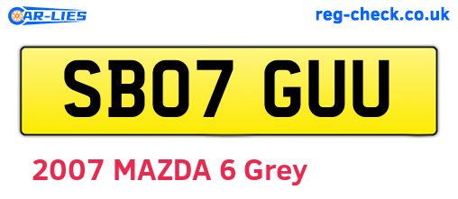 SB07GUU are the vehicle registration plates.