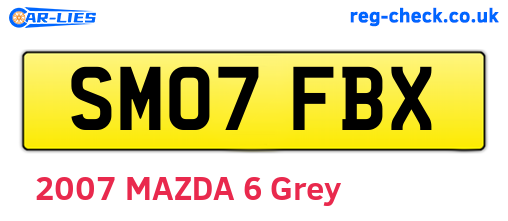 SM07FBX are the vehicle registration plates.