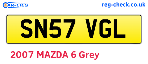 SN57VGL are the vehicle registration plates.
