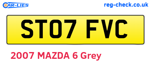 ST07FVC are the vehicle registration plates.