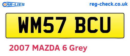 WM57BCU are the vehicle registration plates.