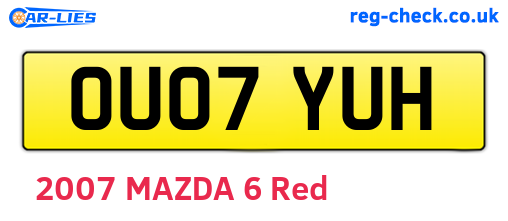 OU07YUH are the vehicle registration plates.