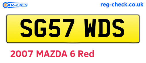 SG57WDS are the vehicle registration plates.