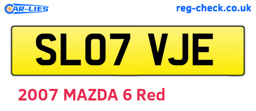 SL07VJE are the vehicle registration plates.