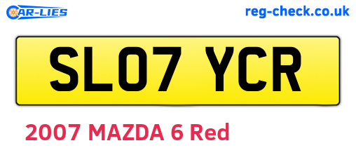 SL07YCR are the vehicle registration plates.