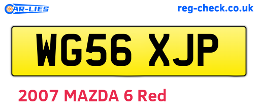 WG56XJP are the vehicle registration plates.