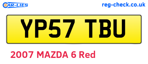 YP57TBU are the vehicle registration plates.