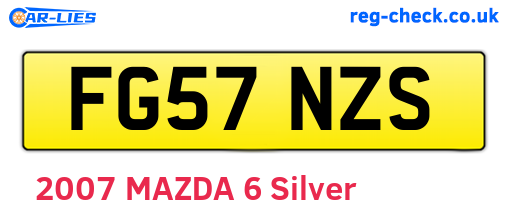 FG57NZS are the vehicle registration plates.