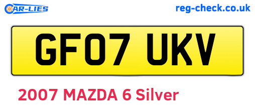 GF07UKV are the vehicle registration plates.