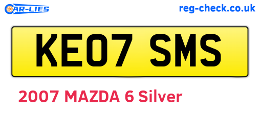 KE07SMS are the vehicle registration plates.