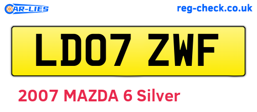 LD07ZWF are the vehicle registration plates.
