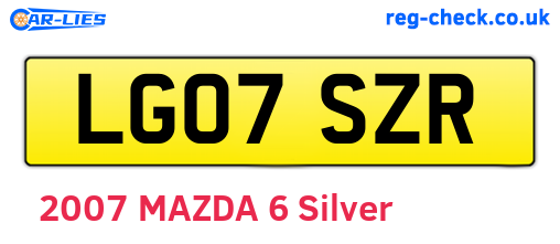LG07SZR are the vehicle registration plates.
